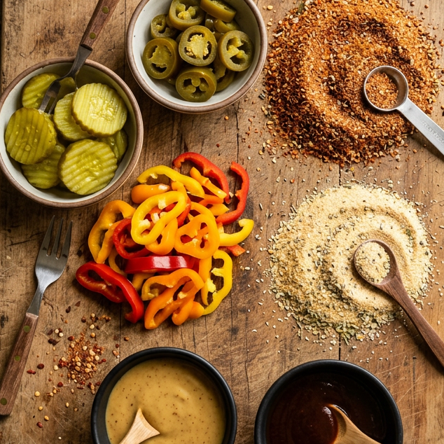 Sauce * Pickled Items * Rubs