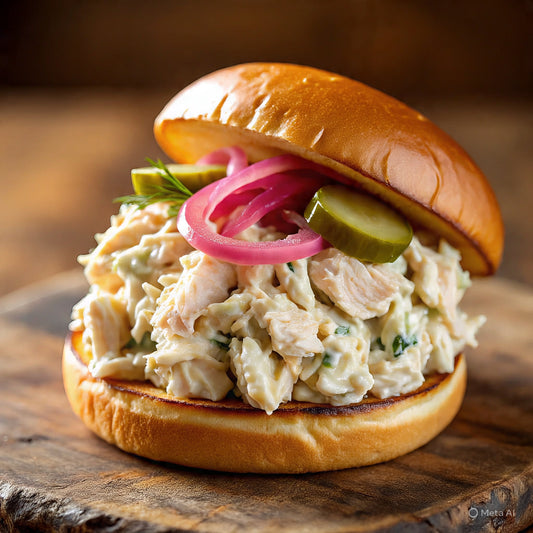 Smoked Chicken Salad on a roll