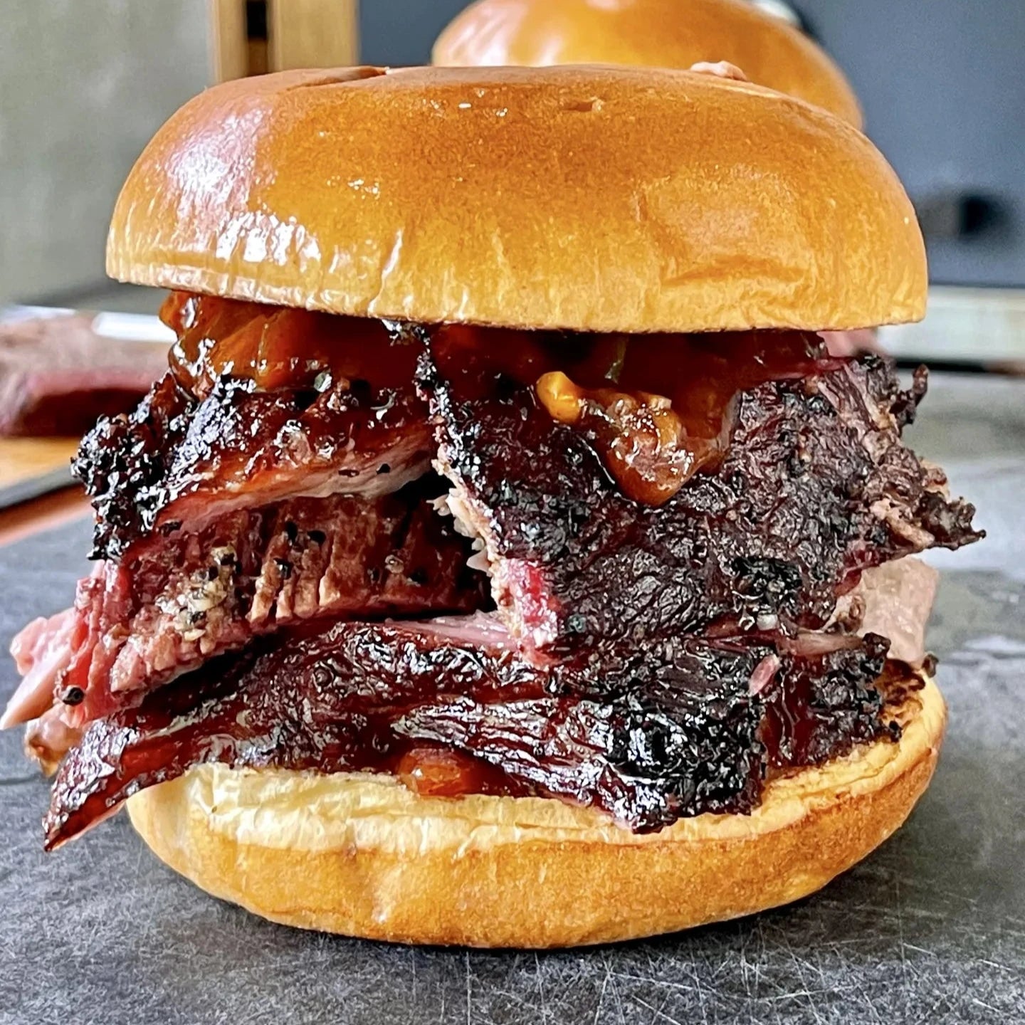 Smoked Brisket on a Roll