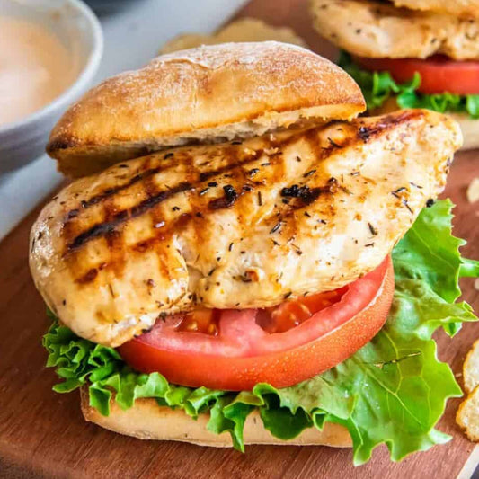 Grilled Chicken Breast Sandwich on a Roll