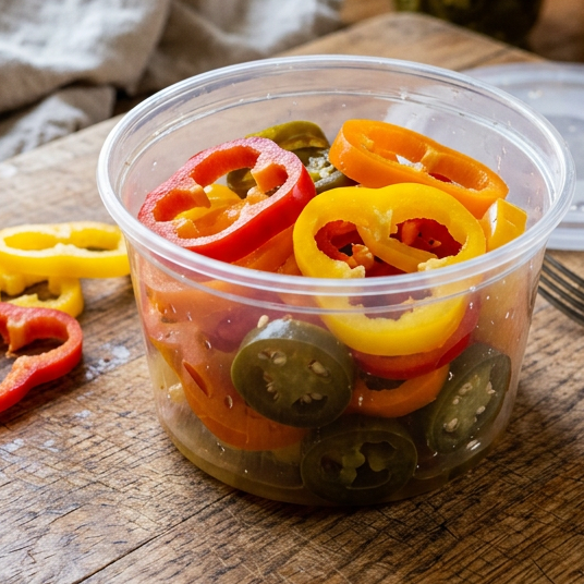 Sweet Pepper & Jalapeno Rings Mix Pickled 12oz