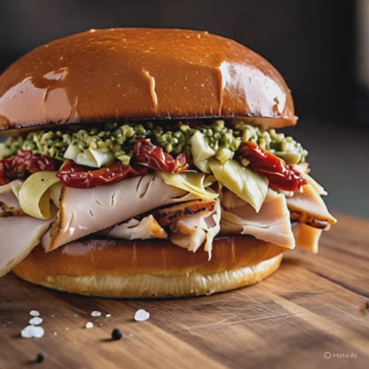 Smoked Turkey Sun Dried Tomato / Pesto Sandwich