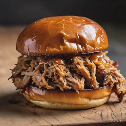 Smoked Pork Shoulder On a Roll
